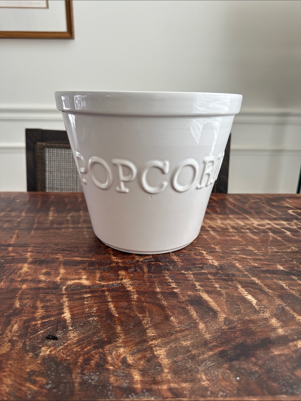 Crate & Barrel Ceramic Popcorn Bucket